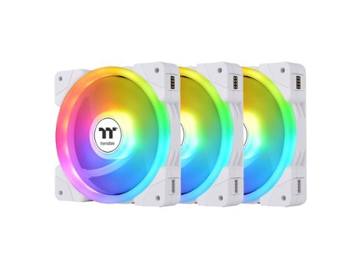 Thermaltake - SWAFAN EX12 ARGB Sync 120mm Computer Case Cooling Fan TT Premium Edition (3-Pack) - Snow