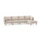Burrow - Modern Field 4-Seat Sofa with Attachable Ottoman - Oatmeal-Front_Standard 