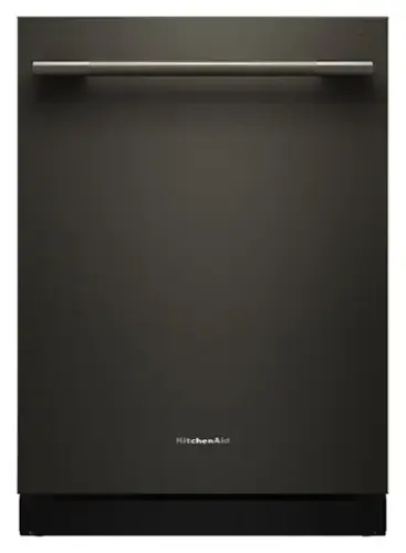 Front. KitchenAid - 24" Top Control Built-In Dishwasher with 360 Max Jets Third Rack and ProDry System, 44 dBA - Black Ore.