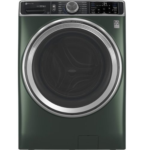GE Profile - 5.5 Cu. Ft. High Efficiency Stackable Smart Front Load Washer with Steam and UltraFresh Vent System+ With OdorBlock - Jade Green