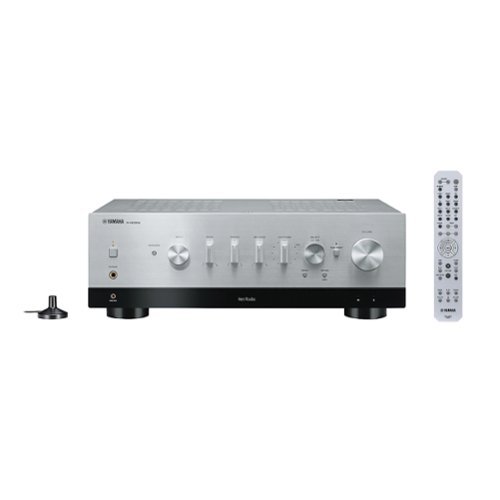 Yamaha - Bluetooth 240-Watt 2.0-Channel Network Stereo Receiver with Remote - Silver