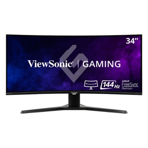 ViewSonic - VX3418-2KPC 34" LCD Curved FHD Adaptive Sync Gaming Monitor (DisplayPort HDMI) - Black-Front_Standard 