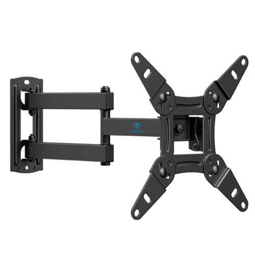 Perlesmith - 13"–43" Full-Motion TV Mount - Black-Front_Standard 