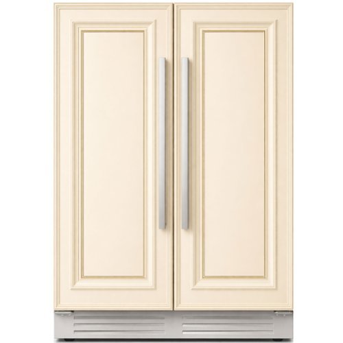 Ca'Lefort - 24 Inch Panel Ready Wine and Beverage Refrigerator - 60 Can and 20 Bottle Wine Fridge Dual Zone (Panels Not Included) - Stainless Steel-Front_Standard 