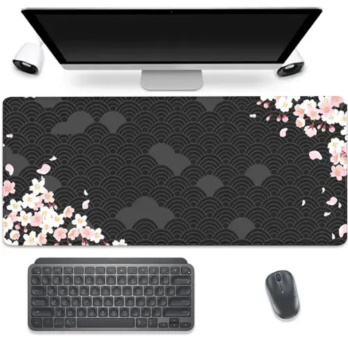 Black Watercolor and Cherry Blossom