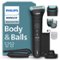 Philips Norelco - Body Groomer 7000, Men's Electric Intimate & Full Body, Dual Head Trim & Shave, Showerproof, BG7480/50 - Black-Front_Standard