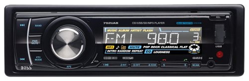 BOSS Audio - CD - Built-In Bluetooth - Apple® iPod®-Ready - In-Dash Deck with Detachable Faceplate - Black-Front_Standard 