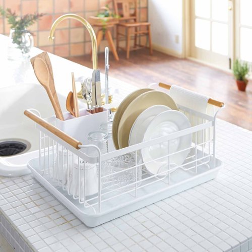 Yamazaki Home Dish Rack Steel + Wood - Best Buy