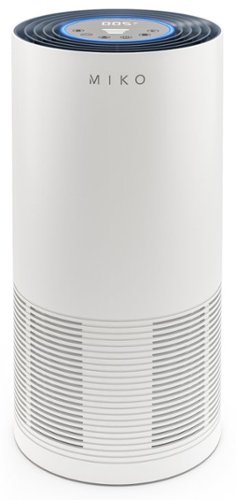 Miko - Smart HEPA Air Purifier with Auto Mode – 1600 sq. ft. Coverage – - White-Front_Standard 