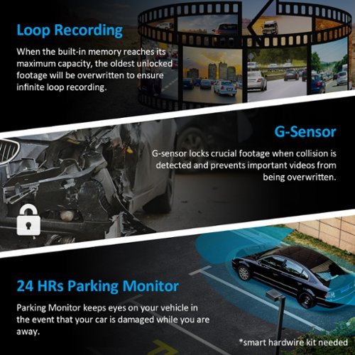 Rexing S1 PRO 1080p 3-Channel Wi-Fi Dash Cam with Built-in GPS and 64GB Internal Memory - Black BUY ONLINE