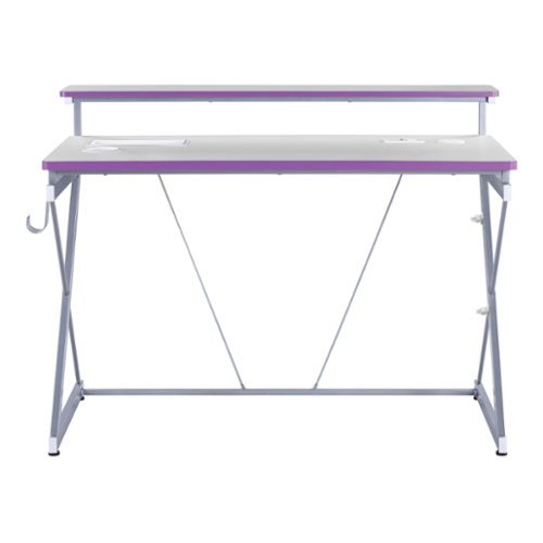 OSP Home Furnishings - Emulator Gaming Desk - Purple / Carbon