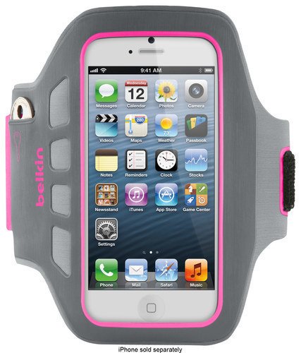 Belkin - Ease-Fit Plus Armband for Apple® iPhone® 5 and 5s - Dayglow-Front_Standard 