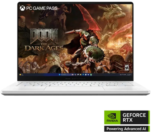  ASUS - ROG Zephyrus G14 14&quot; OLED 3K 120Hz Gaming Laptop - AMD Ryzen 9 270 - 16GB LPDDR5X - GeForce RTX 5060 - 1TB SSD - Platinum White