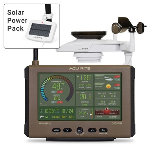 AcuRite Optimus WiFi Weather Station with HD Digital Display, Solar Powered Sensor & Mobile App for Remote Monitoring - Gray WORLDWIDE DELIVERY