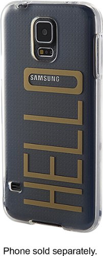  Dynex™ - Soft Shell Case for Samsung Galaxy S 5 Cell Phones - Gold/Clear