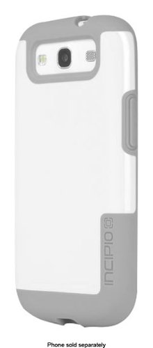 Incipio - FAXION Semirigid Soft Shell Case for Samsung Galaxy S III Cell Phones - Gray/White-Front_Standard 