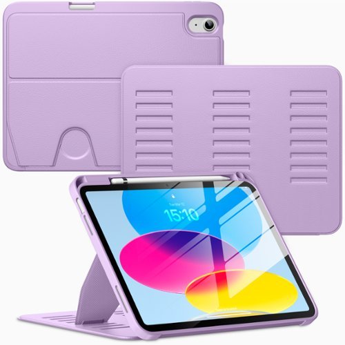 VIKESI - Magnetic Case for iPad 11" 2025 & 10.9" 10th/11th Gen, Shockproof, Pencil Holder, Auto Wake/Sleep, Multi-Angle Stand - Lilac-Front_Standard 