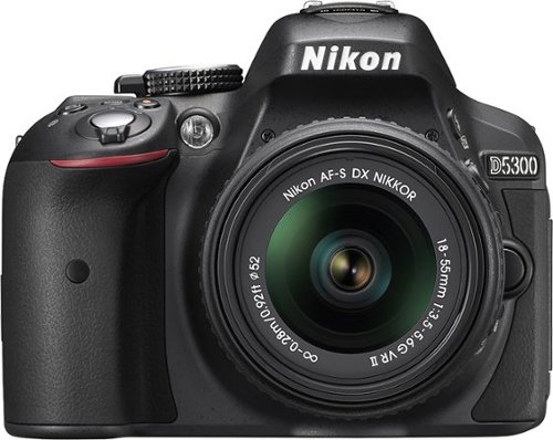  Nikon - D5300 DSLR Camera with 18-55mm VR Lens - Black