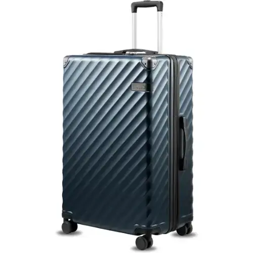 Front. LUGGEX - LUGGEX 28 Inch Luggage with Spinner Wheels Expandable Hardside Large Checked Suitcase - EX-Core - Navy.