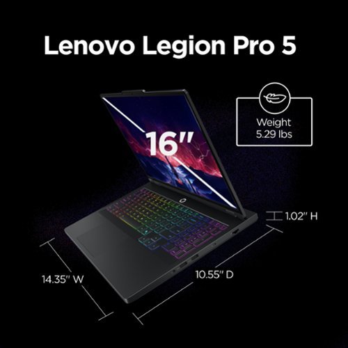Lenovo Legion Pro 5 16 Gaming Laptop WQXGA - AMD Ryzen 9 8945HX - NVIDIA GeForce RTX 5060 - 16GB Memory - 1TB SSD - Eclipse Black BUY IN SINGAPORE