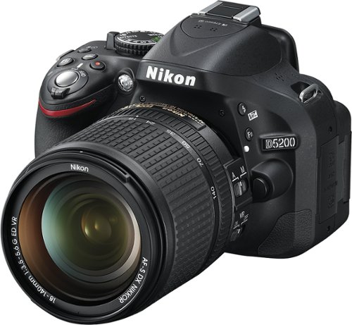  Nikon - D5200 DSLR Camera with 18-140mm VR Lens - Black