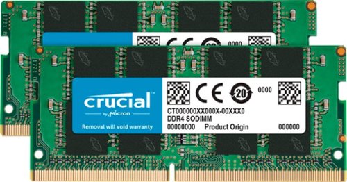 Crucial 64GB Kit (2x32GB) DDR4 3200MHz C22 SODIMM Laptop Memory Kit - Green WORLDWIDE DELIVERY