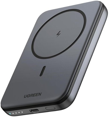 UGREEN - 5,000mAh Magnetic Power Bank, Magsafe-Compatible Portable Charger for iPhone 17/16/15/14/13/12 Series - Black-Front_Standard 
