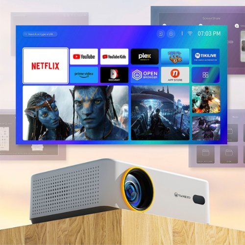 Vankyo Leisure 570B Native 1080P Wireless Smart WebOS Single LCD Mini Projector, Screen Included - White SHOP ONLINE