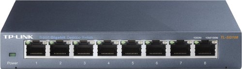 TP-Link - 8-Port 10/100/1000 Mbps Gigabit Ethernet Metal Switch