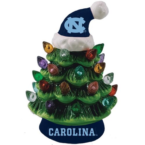 Evergreen Enterprises - North Carolina Tar Heels 8" Light Up Ceramic LED Christmas Tree - Multicolor-Front_Standard 