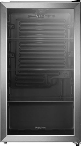 Insignia™ - 115 Can Beverage Cooler - Stainless Steel Look