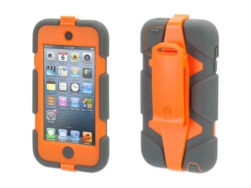  Griffin Technology - Grey/Orange Survivor All-Terrain Case + Belt Clip for iPod touch (5th gen.) - Orange