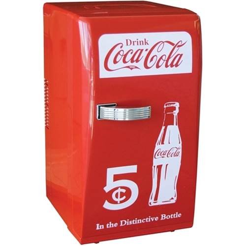  Koolatron - Coca Cola Retro 0.8 Cu. Ft. Mini Fridge - Red
