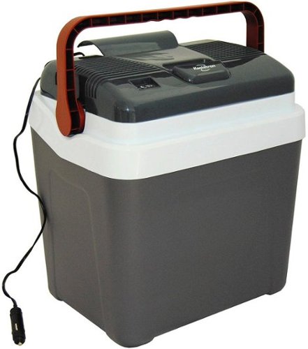  Koolatron - Fun Kool 26-Quart 12V Portable Cooler - Gray/Red