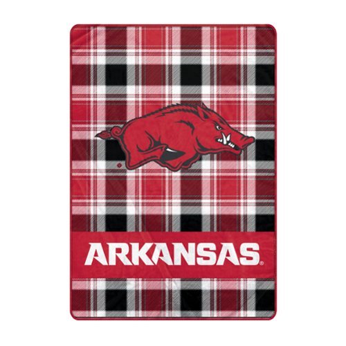 Pegasus - Arkansas Razorbacks 66" x 95" Oversized Plaid FAN-mily Ultra Cozy Blanket - Multicolor-Front_Standard 