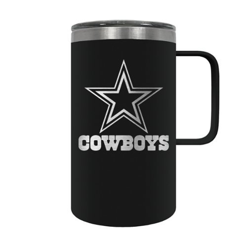 Great American Products - Dallas Cowboys 18oz. Hustle Travel Mug - Black-Front_Standard 