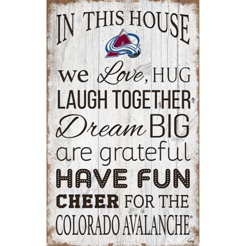 Fan Creations - Colorado Avalanche 11'' x 19'' Team In This House Sign - Multicolor-Front_Standard 