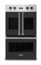 Viking - 30" 7 Series French Door Double Built-In Electric Thermal Convection Oven - Cast Black-Front_Standard