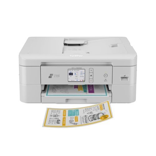 Brother - Print & Cut MFC-J1800DW Wireless Color All-in-One Inkjet Printer with Automatic Paper Cutter - Black