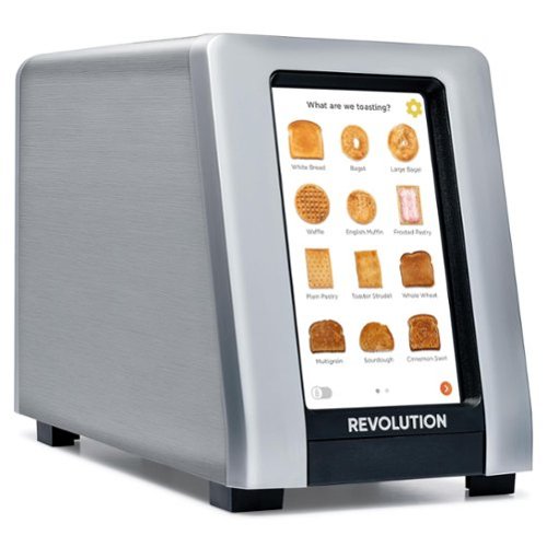 Revolution Cooking - InstaGLO Heating Tech R180 Connect Plus Smart Toaster with Touchscreen, WiFi, Digital Picture Frame, Weather, Clock - Stainless Steel-Front_Standard 