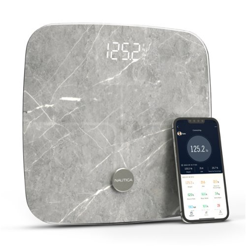 Nautica - Smart Body Scale, Bluetooth, BMI, Body Fat, Muscle & More, Smartphone App for Body Composition Tracking, 440 Lbs - Travertine Stone-Front_Standard 
