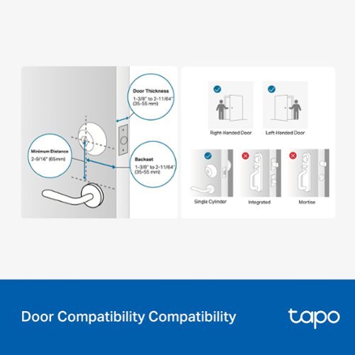TP-Link Tapo DL100 Smart Wi-Fi Deadbolt Door Lock – Keyless Tactile Buttons, App-Controlled Custom Access, Fits Standard Doors - Black BUY IN AUSTRALIA