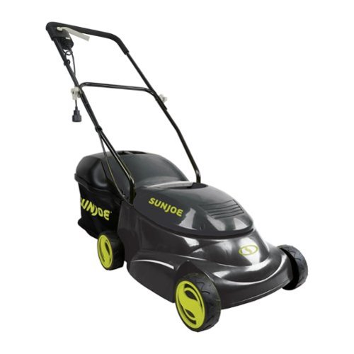 Sun Joe - 28V Cordless Rechargeable 14" Walk Behind Push Mower with Charging Cord - Black-Front_Standard 