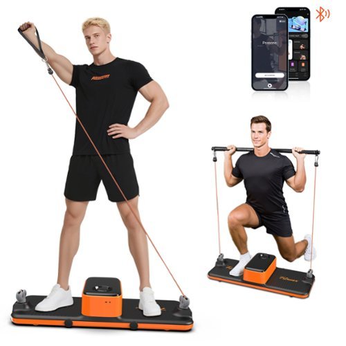 LICHICO - Cable Machine for Home Workouts, All-in-one Fitness Station, Multi-functional Compact Strength Station - Orange-Front_Standard 