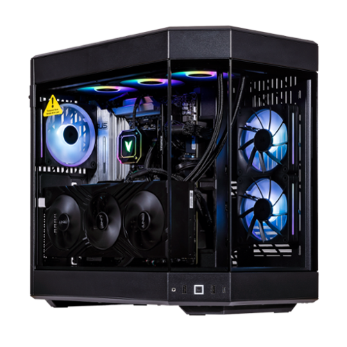 Velztorm - Praetix 3D Desktop PC (AMD Ryzen 7 9800X3D, 64GB DDR5, 2TB PCIe SSD, RTX 5080, Win 11 Pro) - Black-Front_Standard 