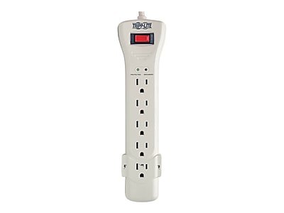 Tripp Lite - Protect It! 7-Outlet Surge Protector, 7' Cord, Light Gray (TRPSUPER7) - Gray/Silver