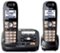 Panasonic - KX-TG6592T DECT 6.0 Plus Expandable Cordless Phone with Digital Answering System - Black-Angle_Standard