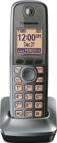 Panasonic - KX-TGA410M DECT 6.0 Cordless Expansion Handset - Gun Metal-Angle_Standard