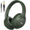 TOZO - HT3 Wire/Wireless AI Noise Cancel Over Ear Bluetooth 6.0 Headphone, 90H, Hi-Res, APP 32EQ, Foldable Adjustable Headband - Green-Front_Standard