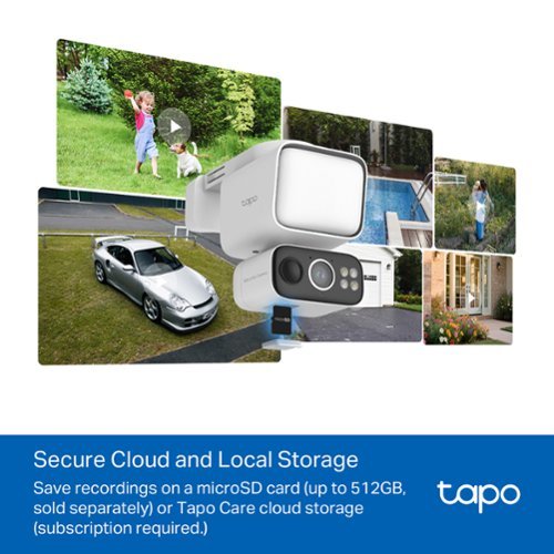 TP-Link Tapo Floodlight and Wireless Pan-Tilt Security 2K QHD Camera, 360° Coverage, with Solar - No Monthly Fees - White WHERE TO BUY